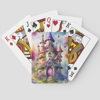Fantasy Mushroom House Playing Cards