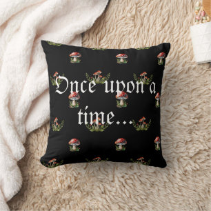 Fantasy Mushroom Throw Pillow