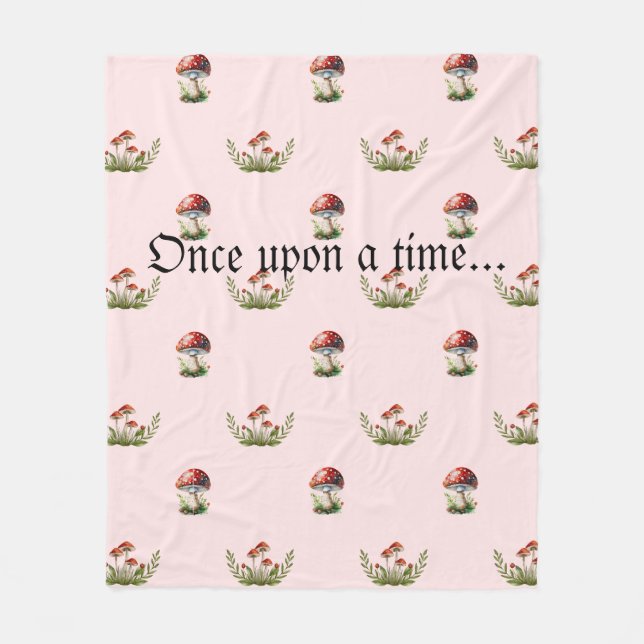 Fantasy Mushrooms Fleece Blanket (Front)
