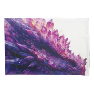 Fantasy Mystical Amethyst Crystal Dragon Beast Pillowcase