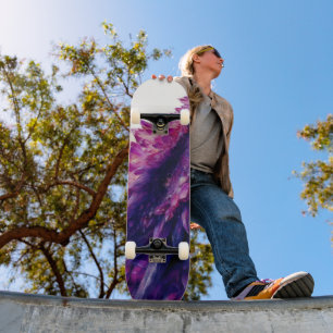 Fantasy Mystical Amethyst Crystal Dragon Beast Skateboard