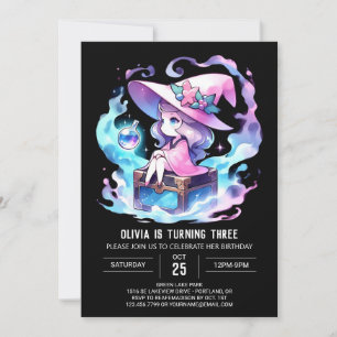 Fantasy Mystical Wizard Birthday Invitation