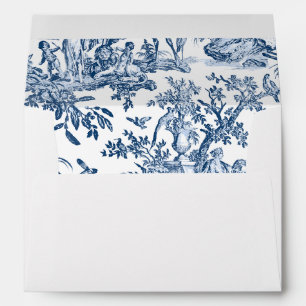 Fantasy Mythical Creatures Vintage Toile-Blue Envelope