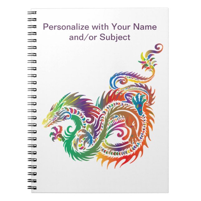 Fantasy Mythical Dragon Artwork Personalize  Notebook (Front)