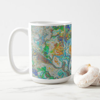Fantasy Nature Abstract - Boho Colorful Art Coffee Mug
