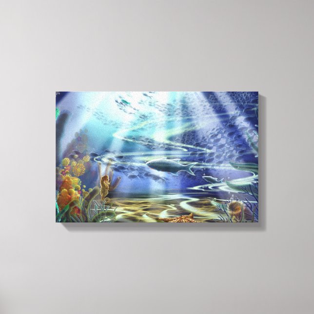 Fantasy Ocean Floor  Wrapped Canvas (Front)