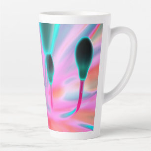 Fantasy Orchid Bud Print Latte Mug