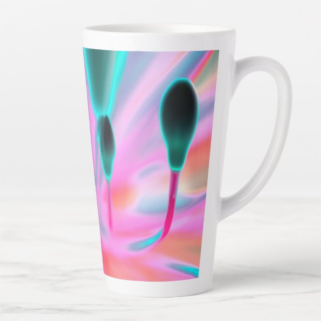 Fantasy Orchid Bud Print Latte Mug (Right)
