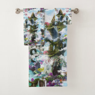 Fantasy Other worlds in the Clouds Bath Towel Set