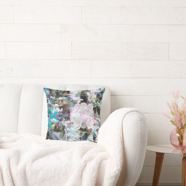Fantasy Other worlds in the Clouds Throw Pillow (Couch)