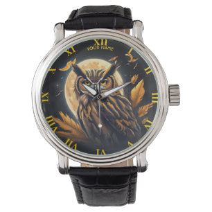 Fantasy Owl Halloween Moon Watch