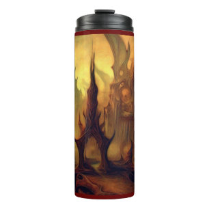 Fantasy Painting 10 - Evil Temple Thermal Tumbler
