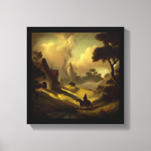 Fantasy Painting 2 - Medieval Landscape Canvas Print