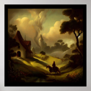Fantasy Painting 2 - Medieval Landscape Poster