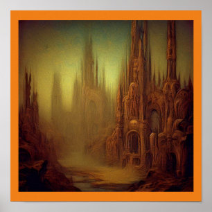 Fantasy Painting 9  - Abandoned City Poster