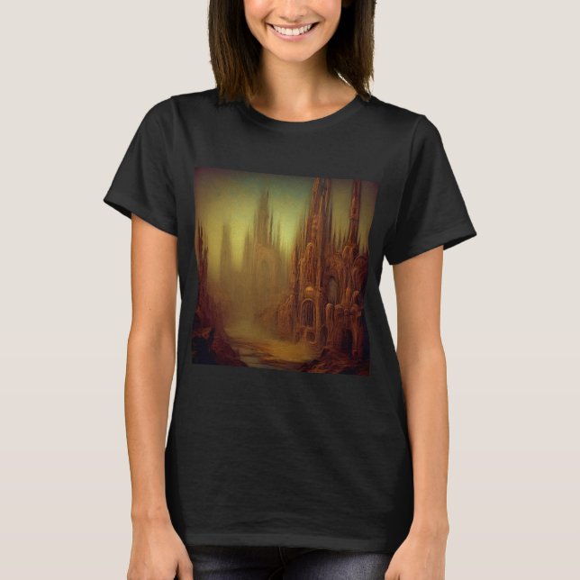 Fantasy Painting 9  - Abandoned City T-Shirt (Front)