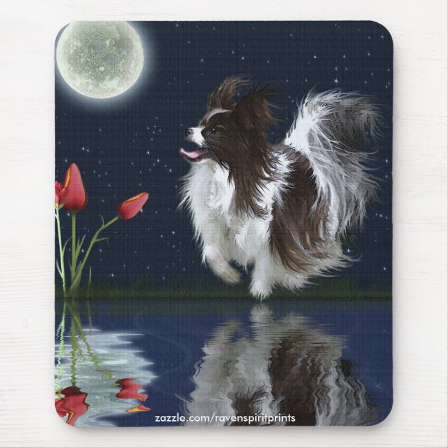 FANTASY PAPILLON DOG Mousepad (Front)