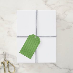 FANTASY PARTY, GREEN DRAGON SCALES PATTERN GIFT TAGS