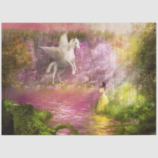 Fantasy - Pegasus - The enchanted garden Tissue Paper