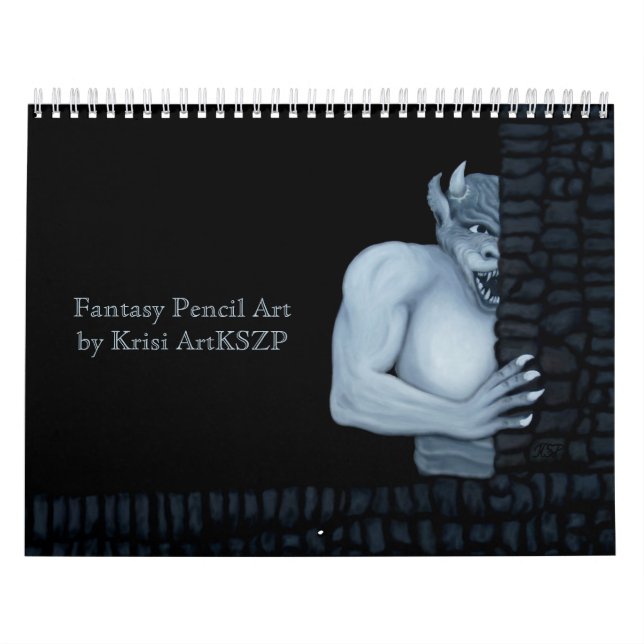 Fantasy Pencil Art by Krisi ArtKSZP Calendar (Cover)