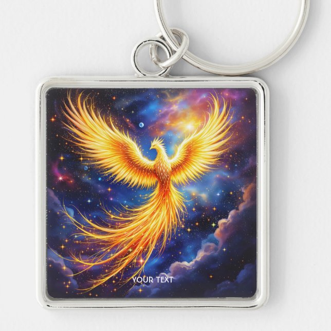 Fantasy Phoenix Stars Space Keychain (Front)