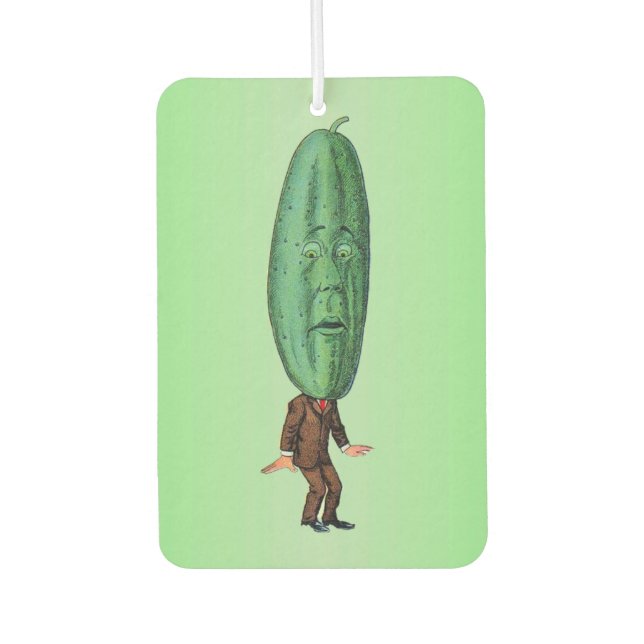Fantasy Pickle Man Brown Suit Air Freshener (Front)
