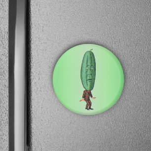 Fantasy Pickle Man Brown Suit Magnet