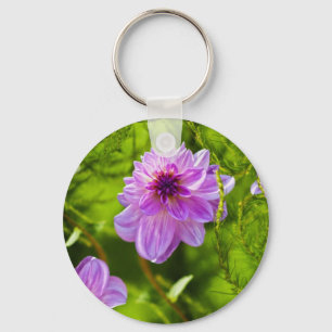 Fantasy Pink Dahlia Keychain