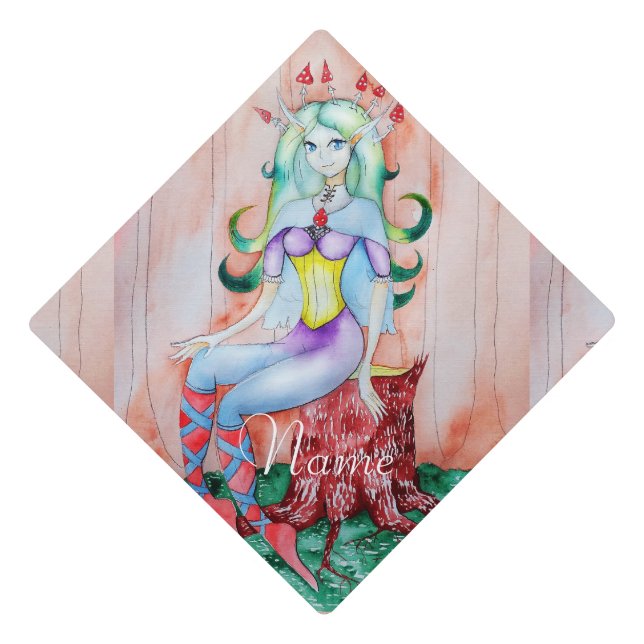 Fantasy Pixie Fairy Thunder_Cove  Graduation Cap Topper (Front)