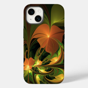Fantasy Plant Abstract Green Rust Brown Fractal Case-Mate iPhone 14 Case