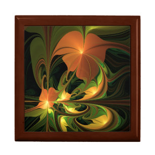 Fantasy Plant Abstract Green Rust Brown Fractal Gift Box