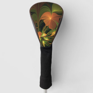 Fantasy Plant Abstract Green Rust Brown Fractal Golf Head Cover