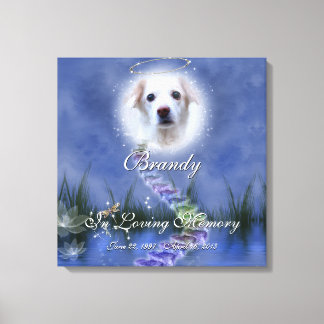 Fantasy Pond Add Your Pet Photo Memorial Canvas Print
