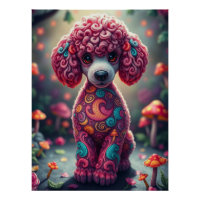 Fantasy Poodle Puppy Art