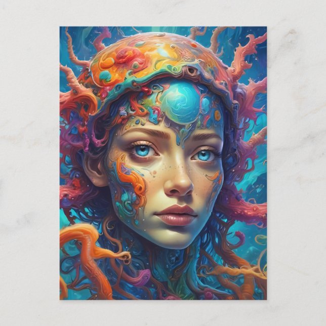 Fantasy Portrait  Postcard (Front)