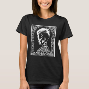Fantasy Post Punk Celtic Tribal Batcave Girl Gothi T-Shirt