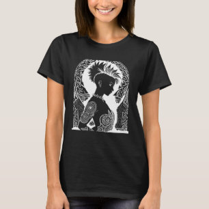 Fantasy Post Punk Celtic Tribal Batcave Girl Gothi T-Shirt