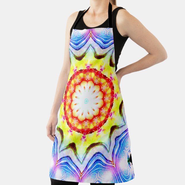 Fantasy Priest Mage Magical Vibrant Mandela Apron (Insitu)