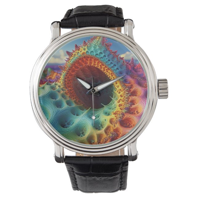 Fantasy Psychedelic Snakehole On A Desolate Planet Watch (Front)