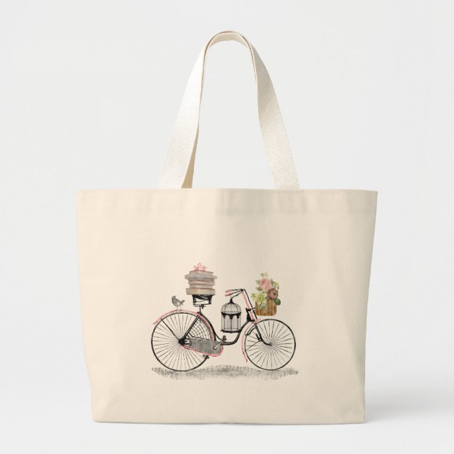 Fantasy push bike large tote bag (Front)