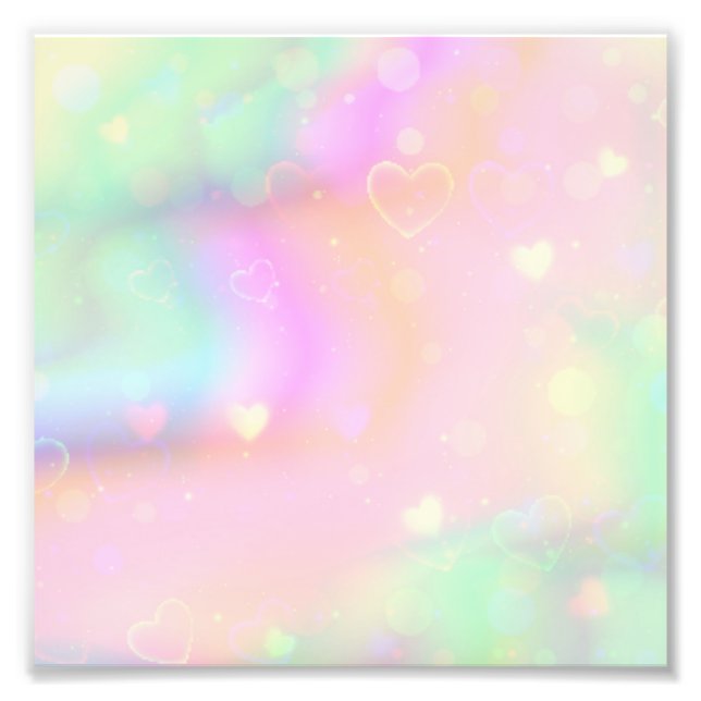 Fantasy rainbow background. Vector illustration of Photo Print (Front)