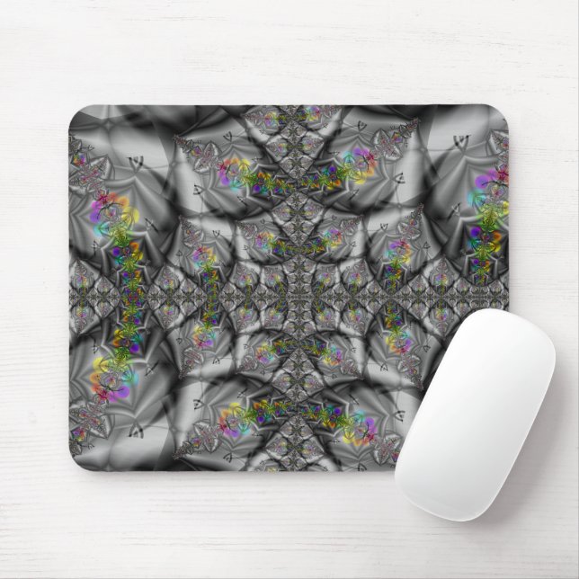 Fantasy | Rainbow Fractal Art Mouse Pad (With Mouse)
