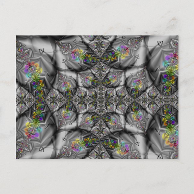 Fantasy | Rainbow Fractal Art Postcard (Front)