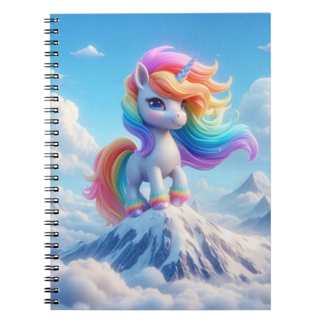 Fantasy Rainbow Unicorn Notebook (Front)
