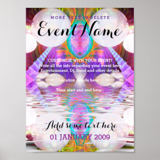 Fantasy Rave Event Customizable Poster Template #1