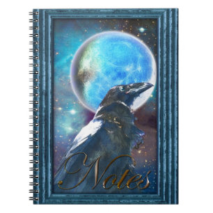 Fantasy Raven & Moon Inspirational Art Notebook