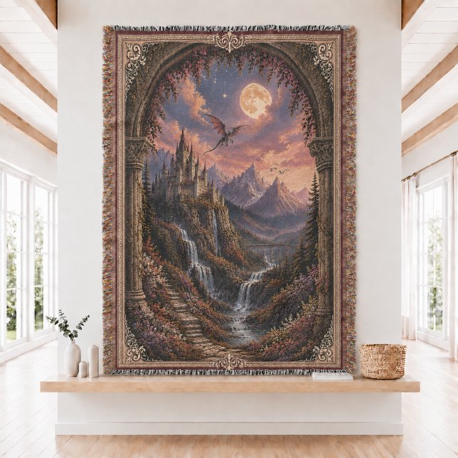 Fantasy Reader Gift Woven Throw Blanket  (Creator Uploaded)