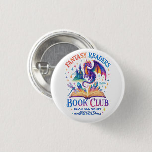 Fantasy Readers Book Club....  1 Inch Round Button