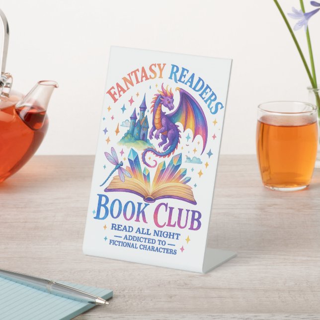 Fantasy Readers Book Club....  Pedestal Sign (In SItu)