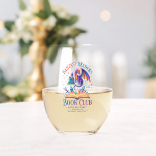 Fantasy Readers Book Club....  Stemless Wine Glass